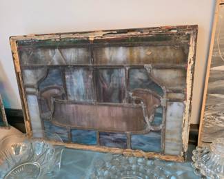 Antique stained glass window.