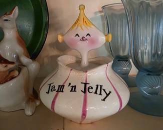 Vintage 1958 Holt Howard Pixieware Pixie Jam'n Jelly Condiment Jar