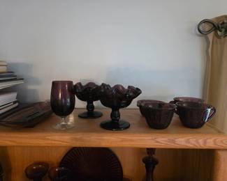 Vintage Amethyst Purple Glassware