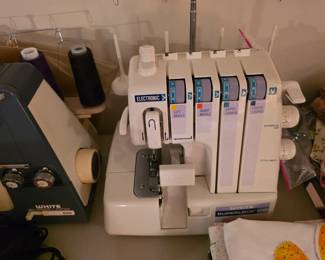White Superlock 634DE serger sewing machine.