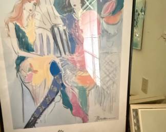 Isaac Maimon "Les Coquettes I" Serigraph