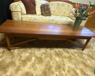 Mid-Century Modern Henredon Walnut Coffee Table