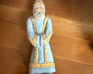 Hand-Carved Folk Art Figure - Russian Santa Claus (Ded Moroz)