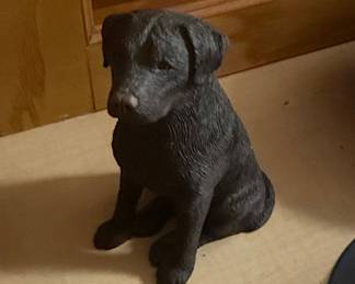 Black Labrador Retriever Figurine