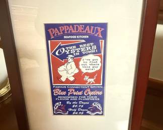 Pappadeaux Seafood Kitchen "The Best Oysters in Town!" Framed Print