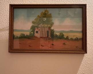 Southwestern Adobe Dwelling Painting by Willard Page