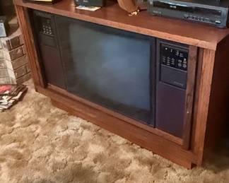 Symphonic Wood Console Television with VCR/DVD Player