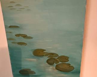 Impressionistic Water Lily Pond Painting