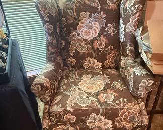 Floral Wingback Armchair