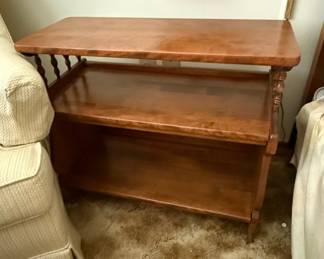 Vintage Ethan Allen "Heirloom Nutmeg" Two-Tiered Side Table