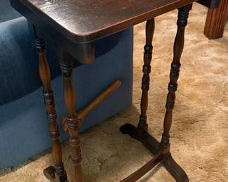 Vintage Wooden C-Table / Snack Table