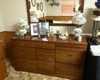 Ethan Allen Maple Dresser with Mirror
