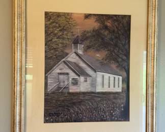 Maria Carrucci "Church in Meadow" Limited Edition Print