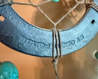 Horseshoe Dreamcatcher with Turquoise Beads