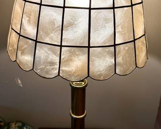 Vintage Capiz Shell Table Lamp