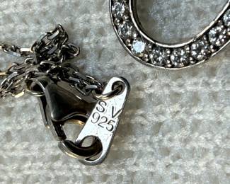 Sterling Silver Infinity Necklace with Cubic Zirconia