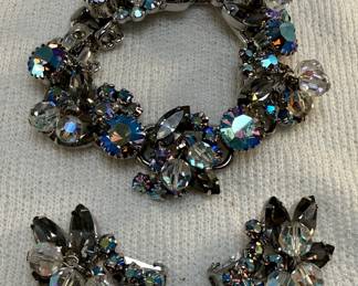 Juliana D&E Aurora Borealis Rhinestone Bracelet and Earring Set
