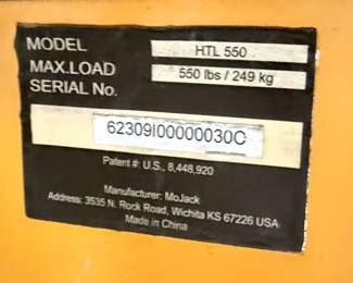 MaxLoad HTL 550 Motorcycle Lift