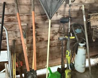 Assorted Garden and Yard Tools