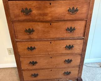 Chippendale Style Oak Chest of Drawers