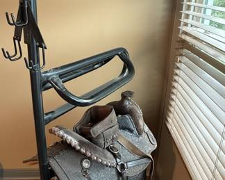 Western Style Saddle and Tack Rack