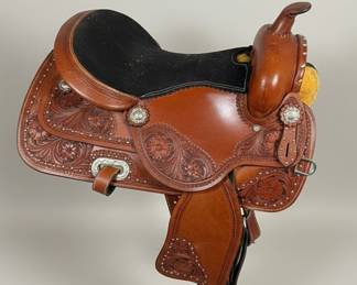 Classic Equine Floral Tooled Western Saddle