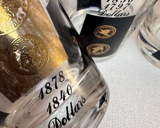 Cera Glassware U.S. Currency Commemorative Tumblers
