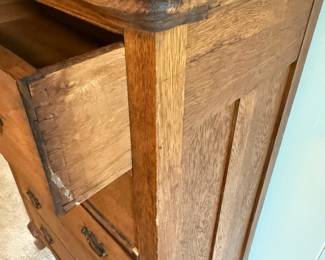 Chippendale Style Oak Chest of Drawers