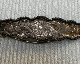 Sterling Silver Western Style Barrette