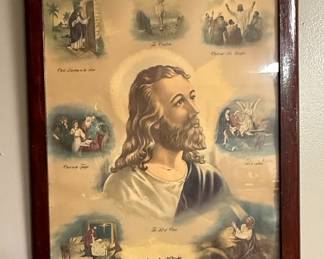 Vintage "Inspiration" Jesus Lithograph Print by S.P. Co. McConnell