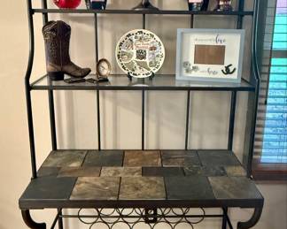Metal Bakers Rack with Tile Top