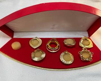 Set of 7 Gold-Tone Pendants