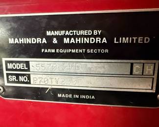 Mahindra 5570 4WD Tractor with Front Loader and Rotary Mower