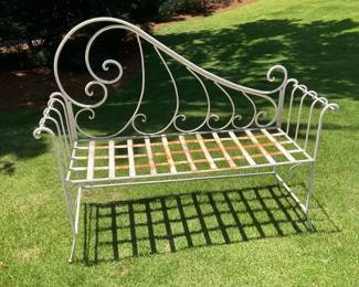 Victorian SlopedBack Bench