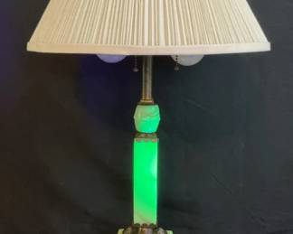 Uranium Glass Lamp