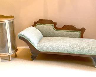 Mini Fainting Couch Curio Cabinet
