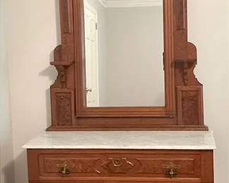 Victorian Marble Top Vanity