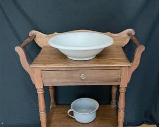 Washstand, Basin,Chamber Pot Combo