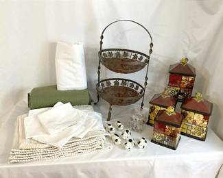 Leaf Basket Stand Canisters