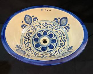 Blue And White Mexican Sink