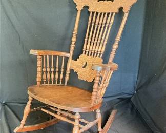 Carved Oak Rocking Chair