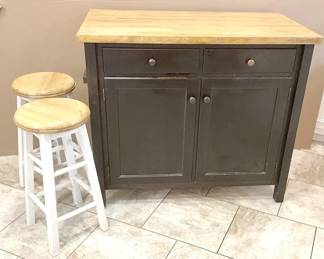 Wooden Island Stools
