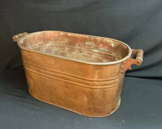 Antique Copper Boiler Tub