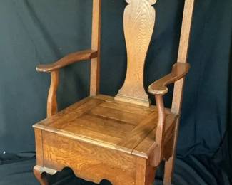 Antique Queen Anne Potty Chair