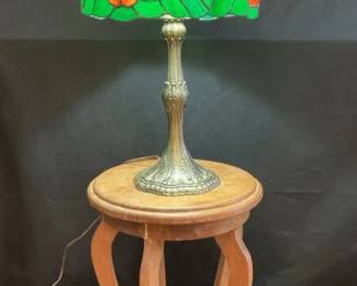Tiffanystyle Lamp And Side Table