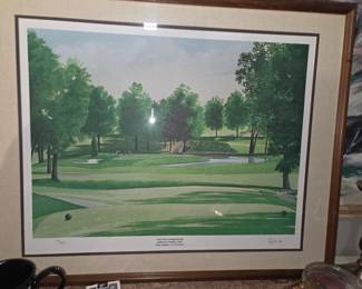 Bellerive Country Club litho by Ray Hensley singed
