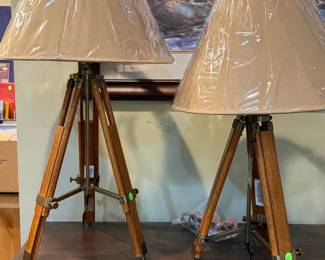 Two table lamps - brand new. Adjustable heights