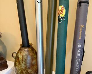 Rods displayed on table