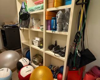 Lots of exercise equipment