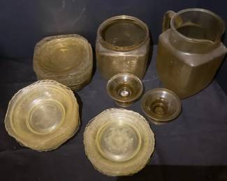 Yellow Amber Federal Glass